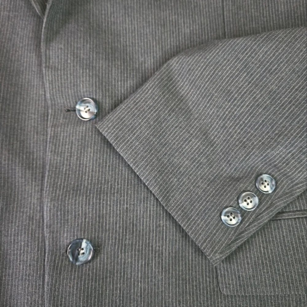 Vintage Oscar de la Renta Pinstripe Blazer in Dark Cobalt  Stripe Size 40 Reg